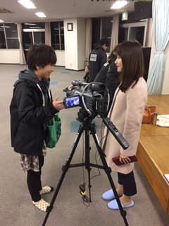 ＮＨＫ取材　「高知龍馬マラソン沿道応援隊」