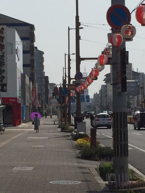 上町競演場　提灯！